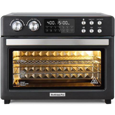 Beelicious Pro 28QT oven front panel controls for precise cooking.