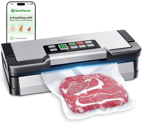 Beelicious Pro vacuum sealer with moist and dry mode settings for versatile sealing