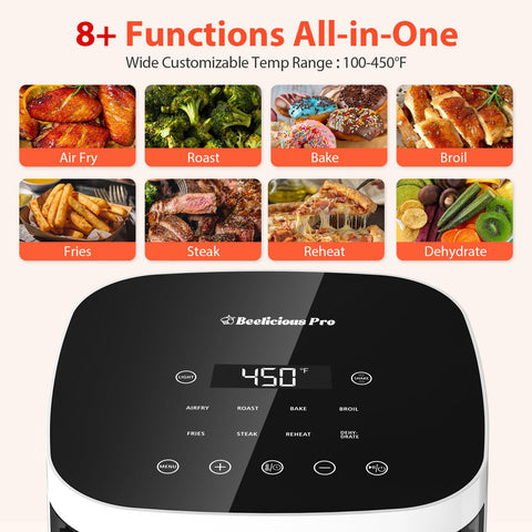Beelicious Pro 450°F digital control for fast, even cooking