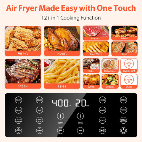 Beelicious Pro air fryer wide view window enabling easy monitoring while cooking.