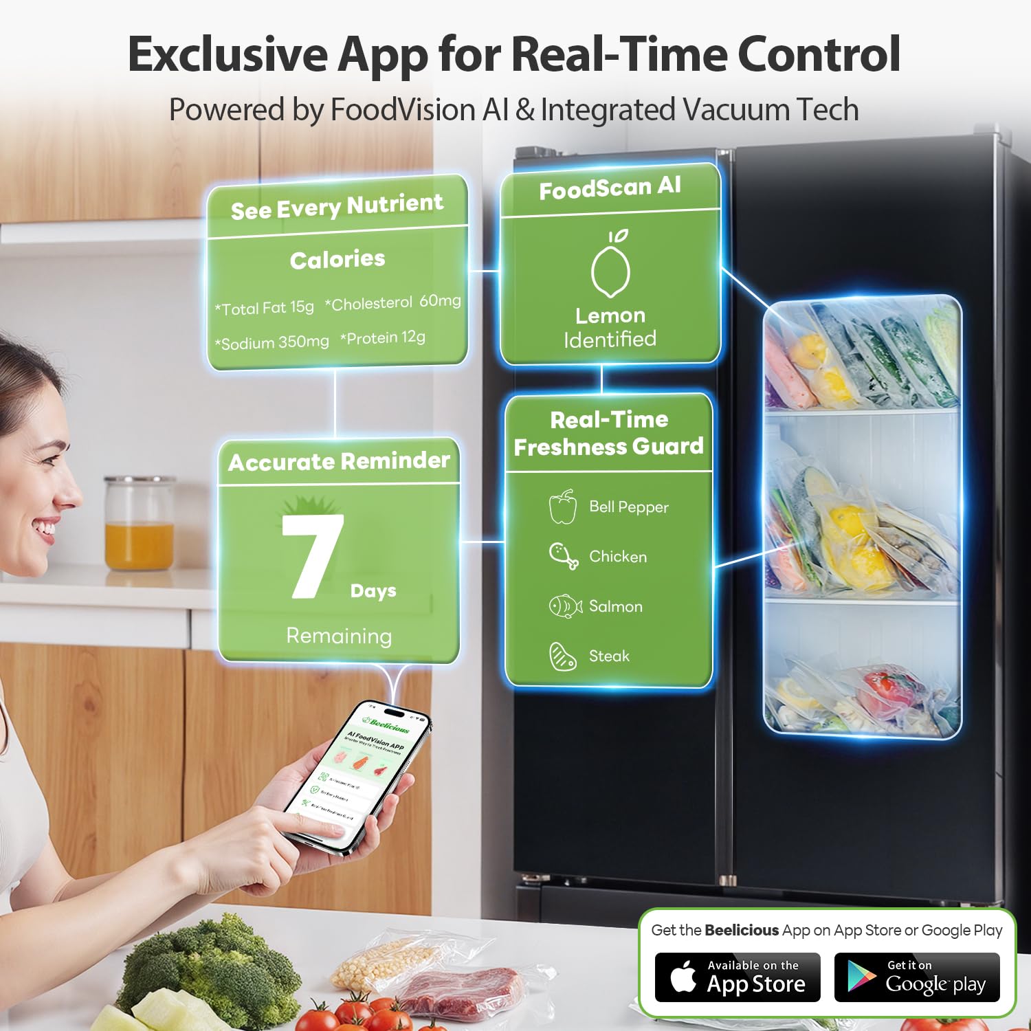 Beelicious Pro BPA-free materials safe for freezer and heat applications.