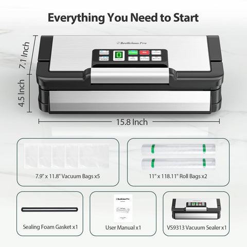 Beelicious Pro precise sealing times from 5 to 20 seconds