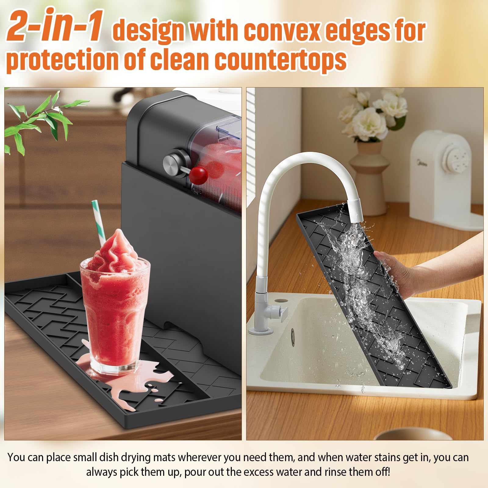 Beenxmyy silicone mat easy-clean surface cleans quickly after use.