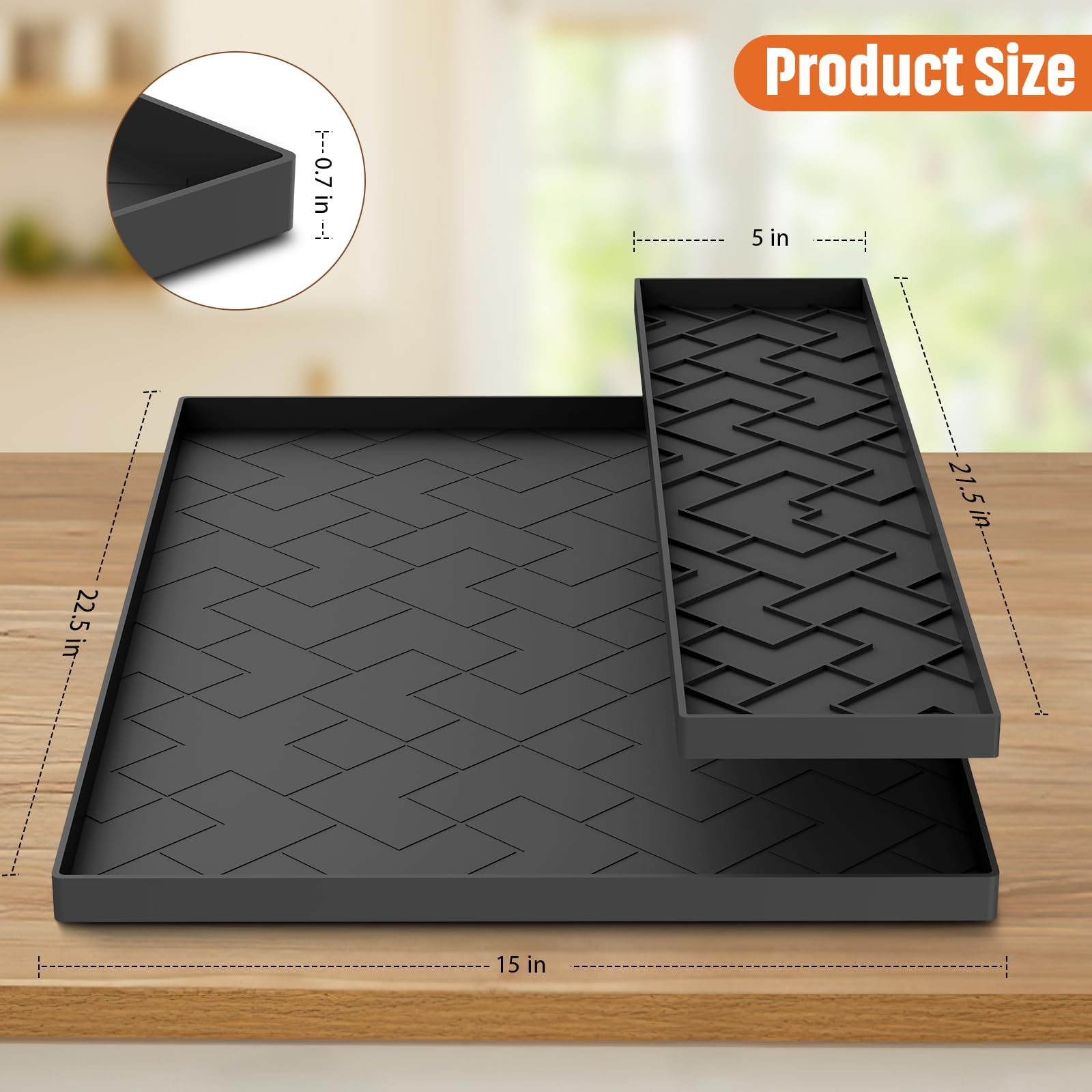 Beenxmyy silicone mat fits Ninja slushie machines for a clean, organized counter.