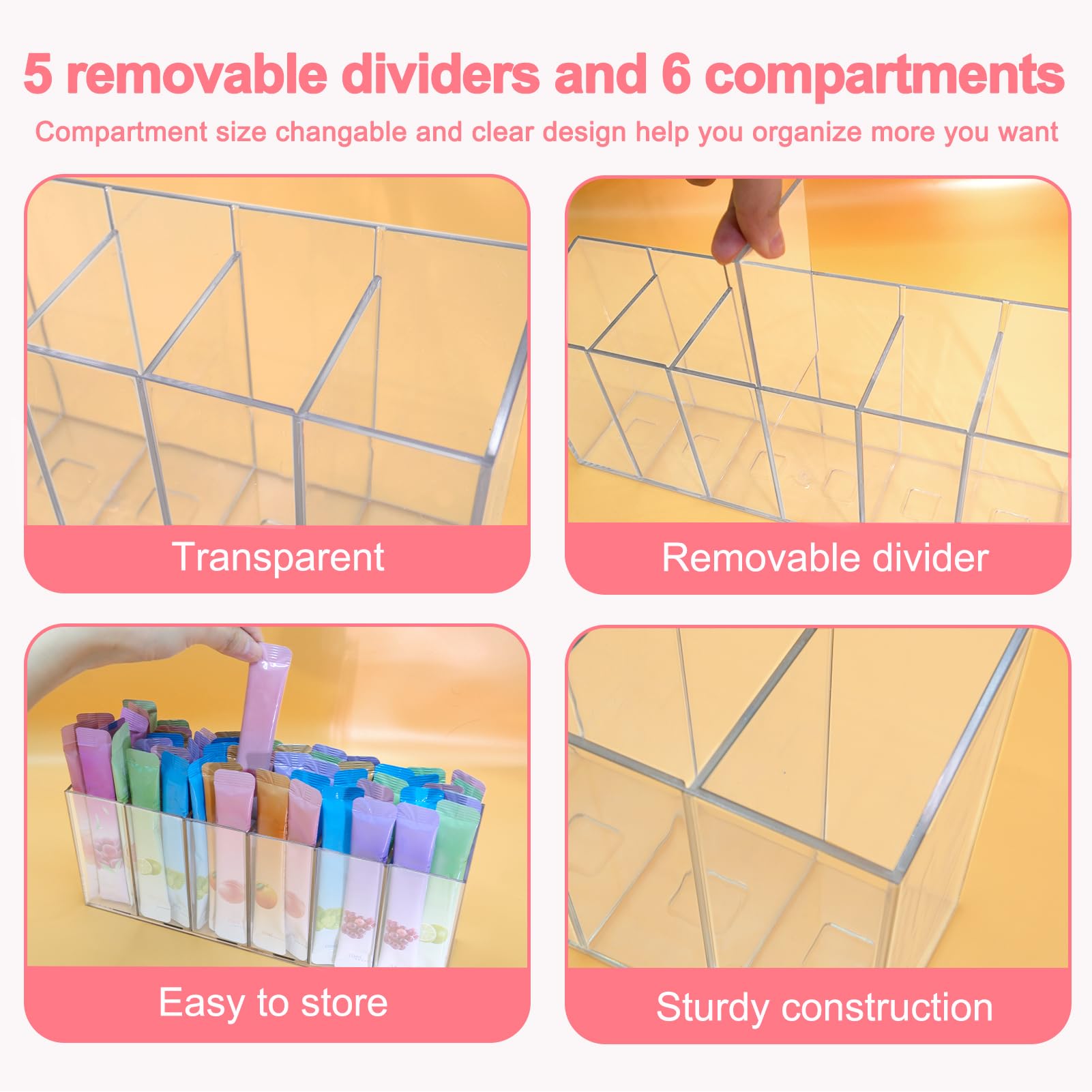 beeurptnr removable dividers enable customizable spacing for larger packets