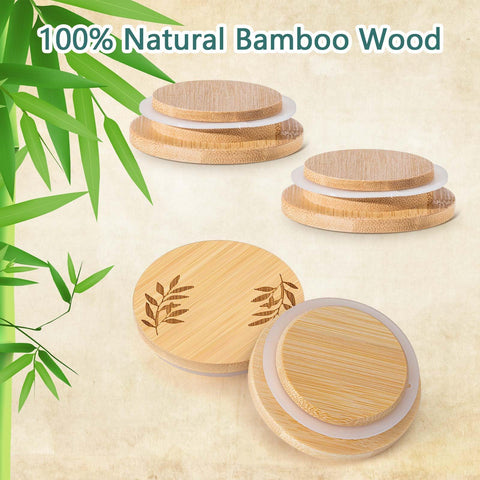 Beeveer bamboo lid with airtight silicone seal preserves contents.