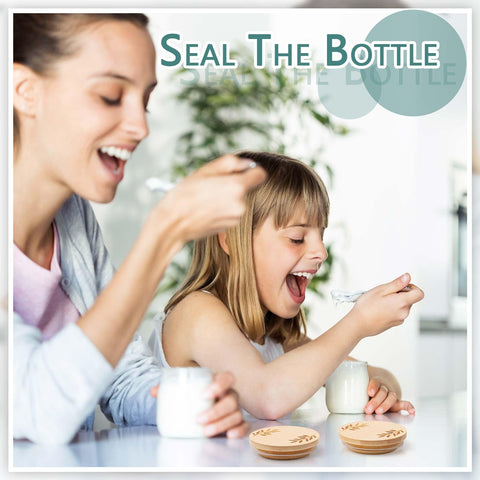 Beeveer mason jar lids suitable for dry goods, liquids, or small accessories.