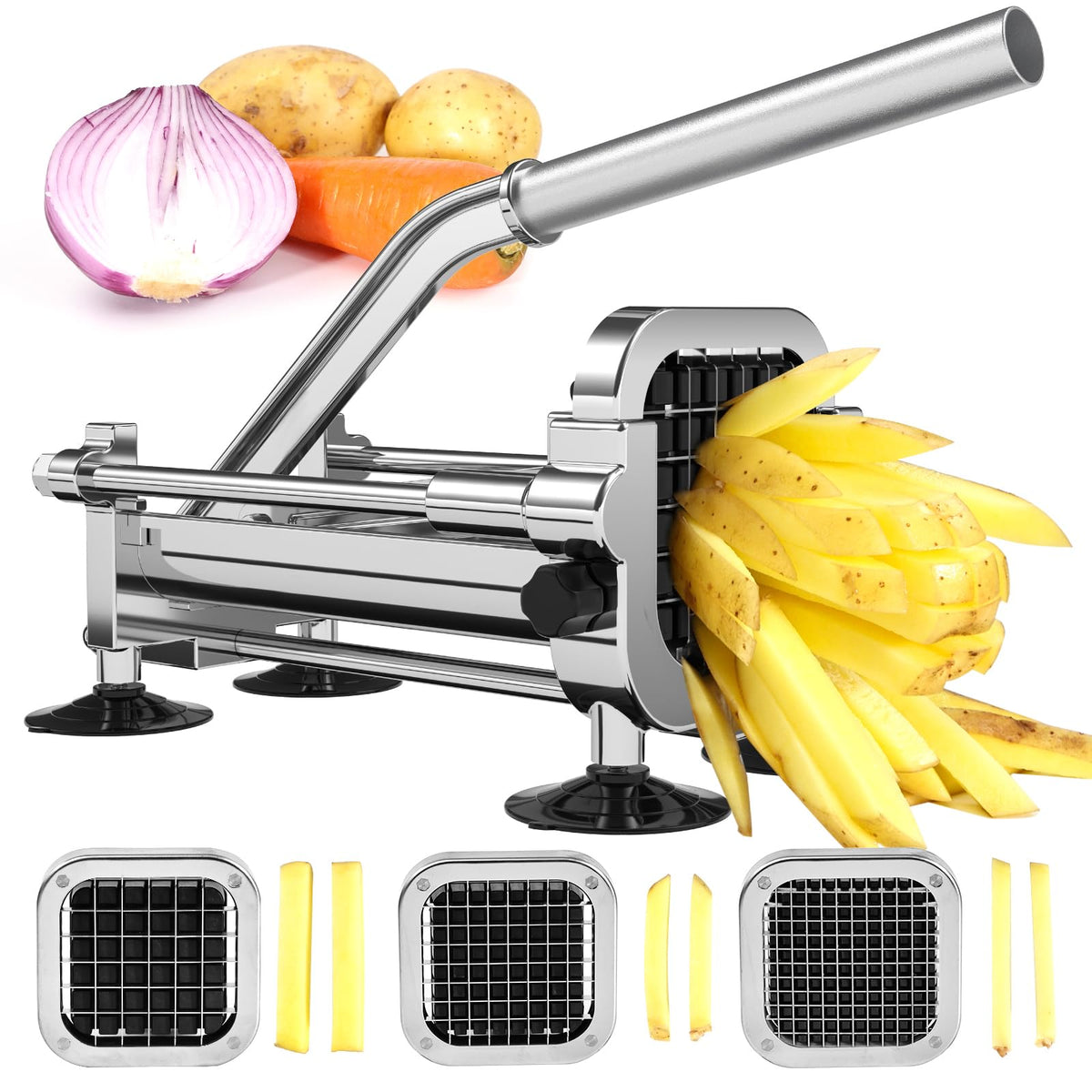 Befano French Fry Cutter front view, durable stainless steel for long-lasting use