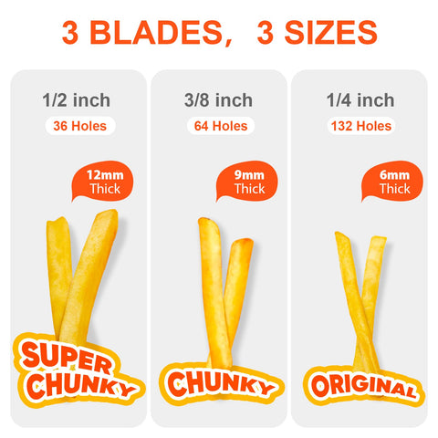 Befano French Fry Cutter large cutting box lets you slice whole potatoes at once