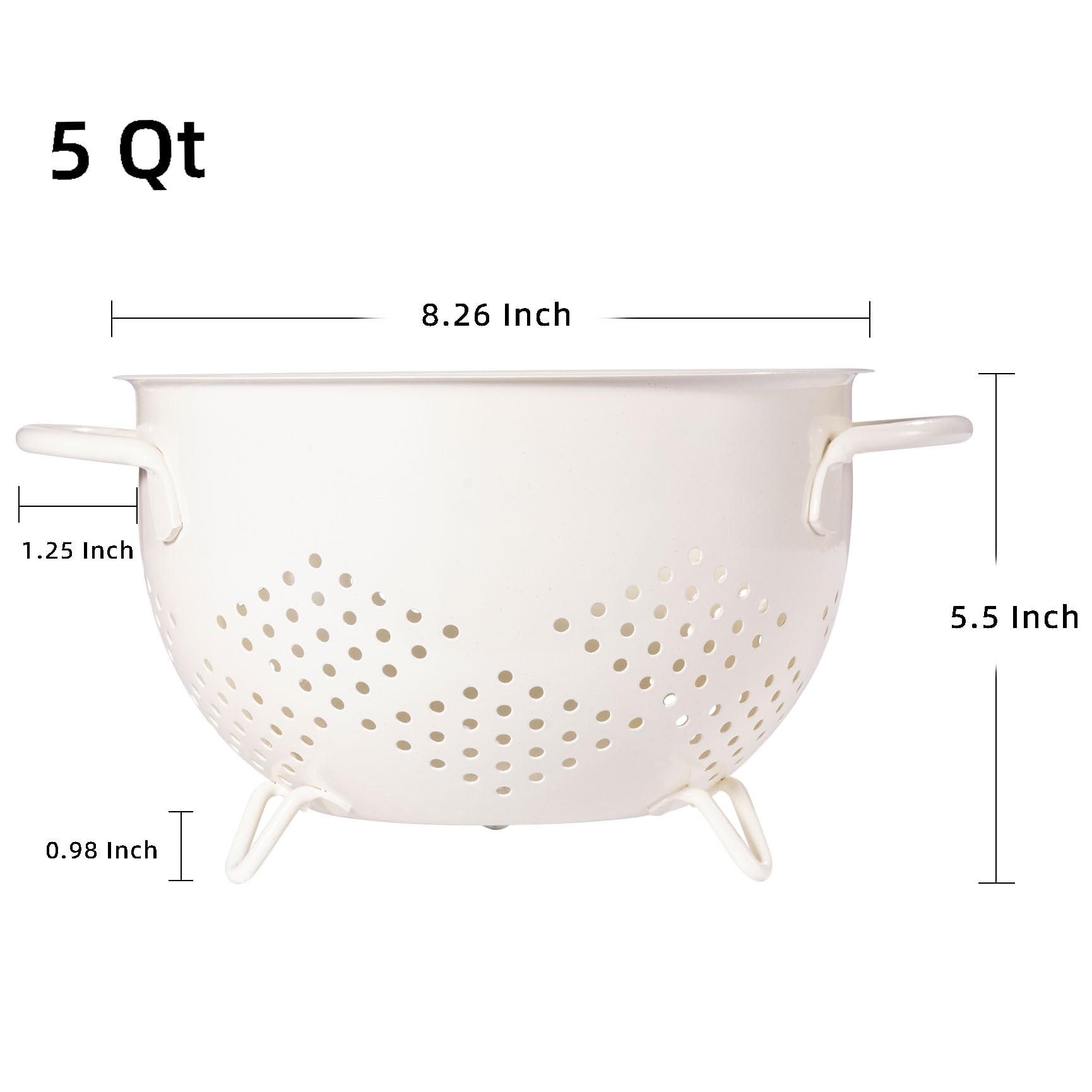 BeFare cream powder-coated colander ready for safe food contact and long-lasting finish.