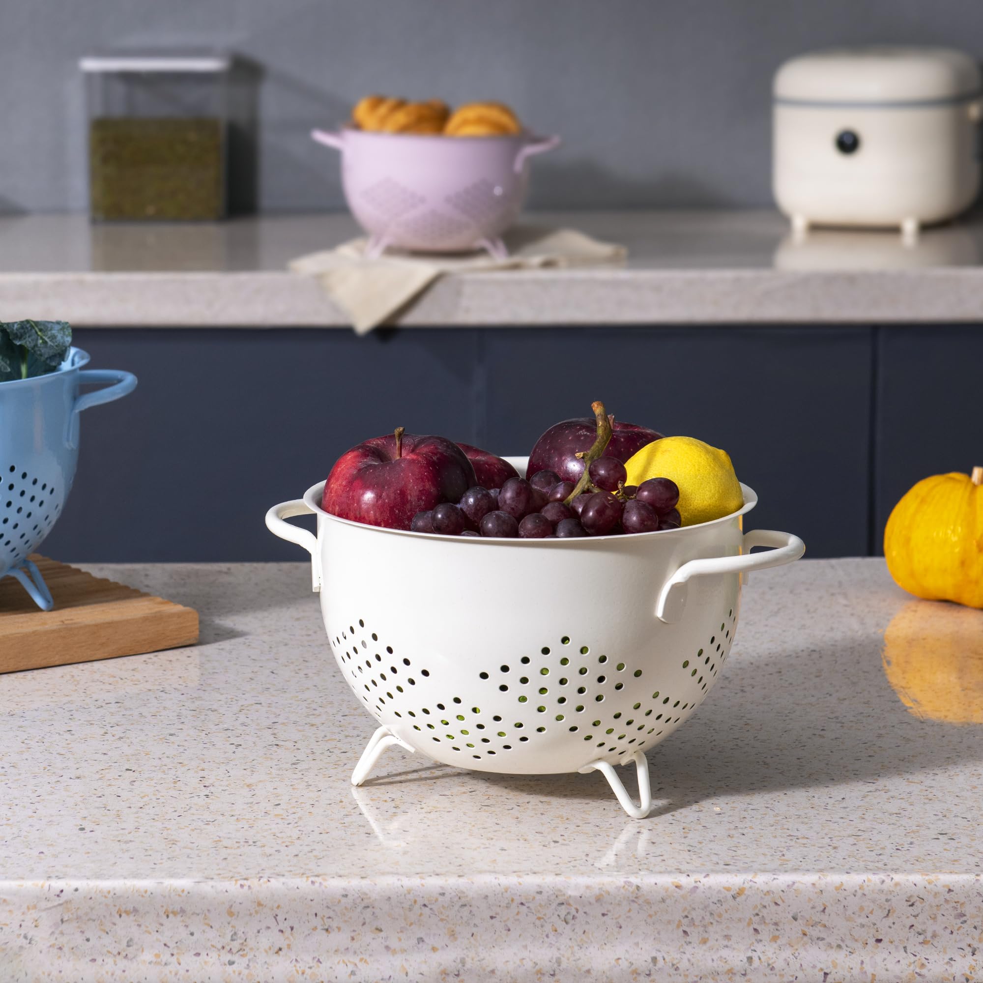 BeFare creative-use colander doubles as fruit basket or decorative bowl in kitchens.