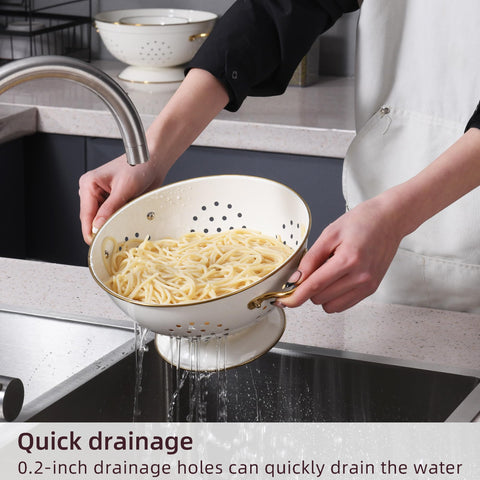 BeFare metal colander 5qt cream great for large servings