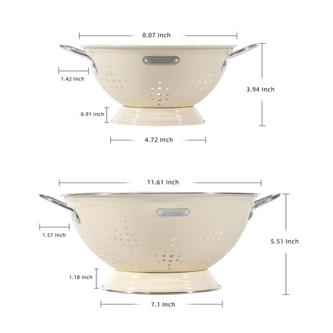 BeFare 6-qt colander showing large capacity for bigger batches