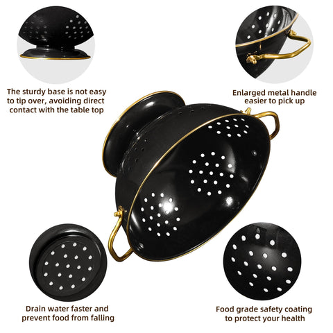 BeFare self-draining colander handles stay secure even when full