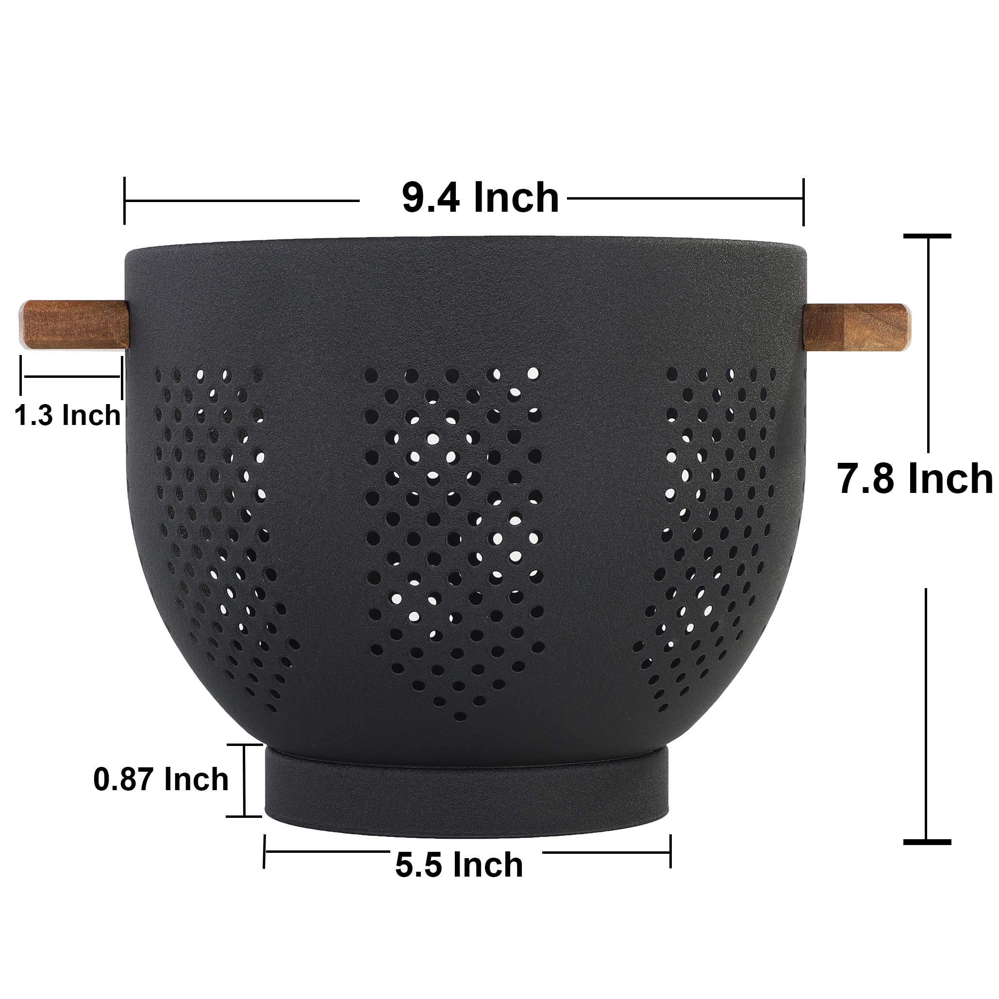 BeFare colander with stable base prevents tipping during draining