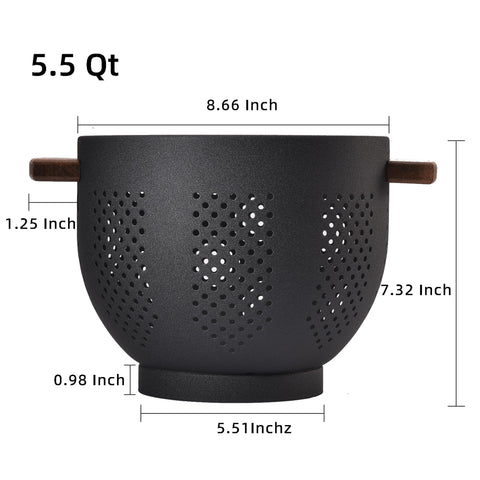 BeFare colander rests securely on a stable base