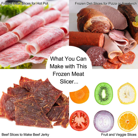 befen frozen meat slicer blade detail highlights sharp, durable cutting edge