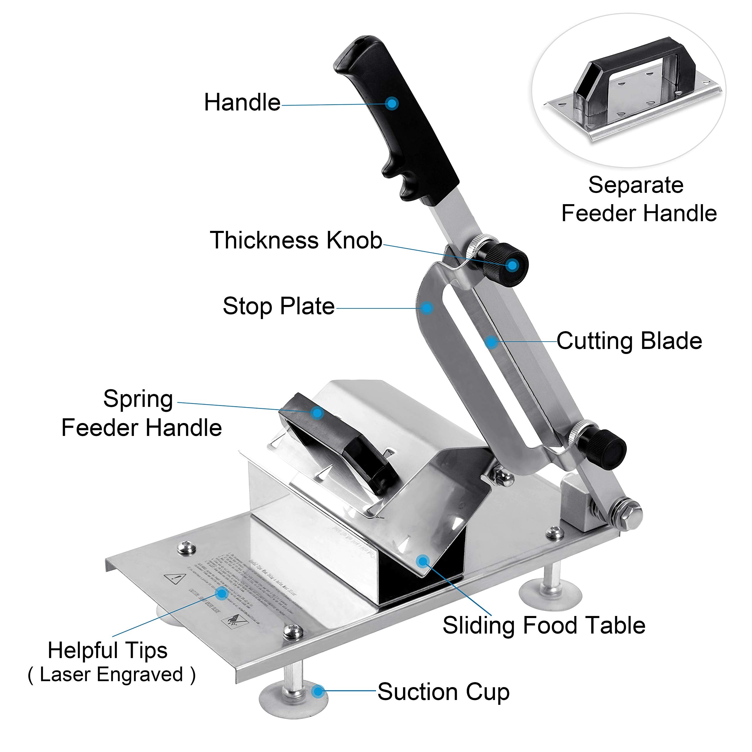 befen frozen meat slicer thickness adjustment enables customizable slice thickness