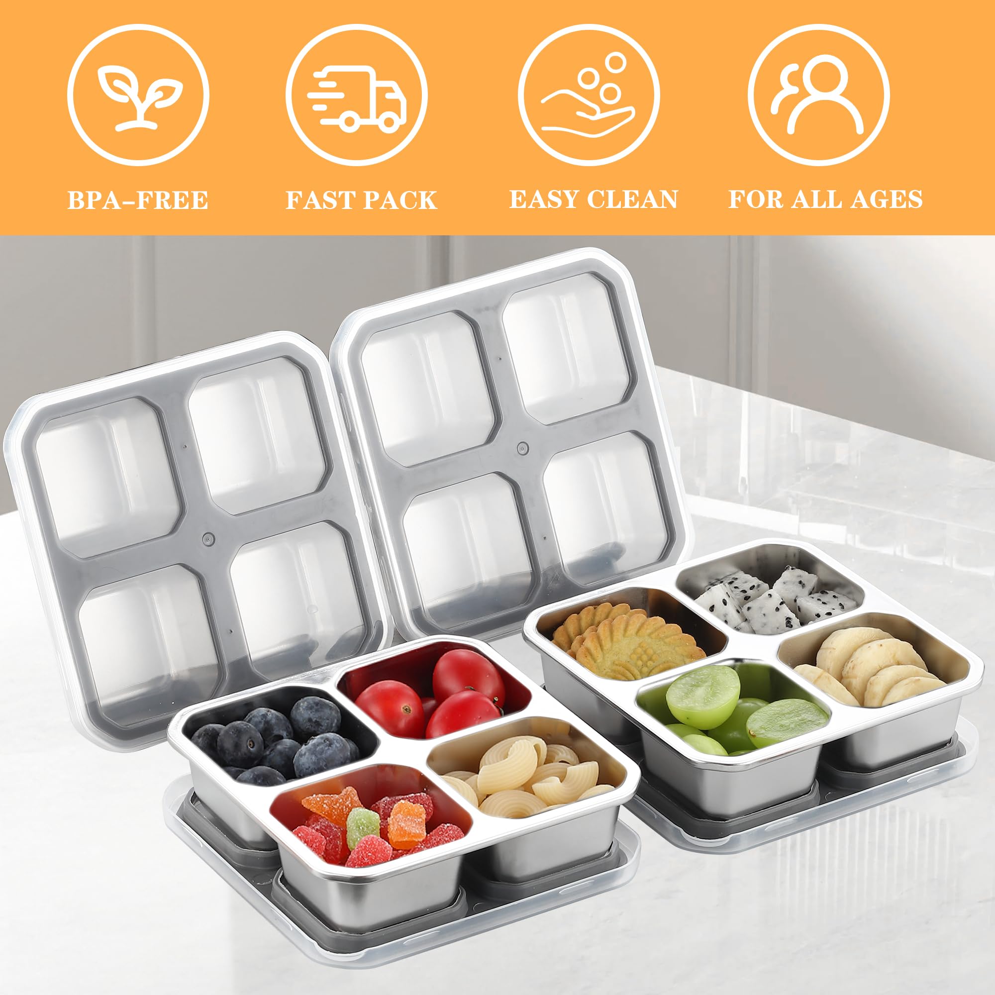 BEFOY clear lid snack container shows contents at a glance