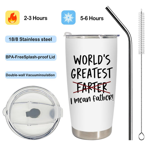 BEHIFL 20oz stainless steel tumbler showing compact travel design fits most cup holders