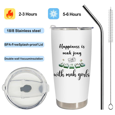 BEHIFL 20oz tumbler with double-wall insulation keeps drinks cold or hot.