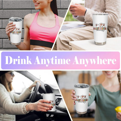 BEHIFL insulated tumbler keeps drinks cold up to 12 hours or hot up to 6 hours