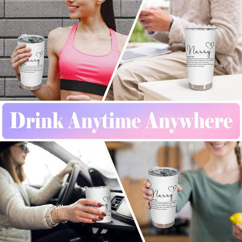 BEHIFL double-wall insulated tumbler keeps beverages at the right temperature.