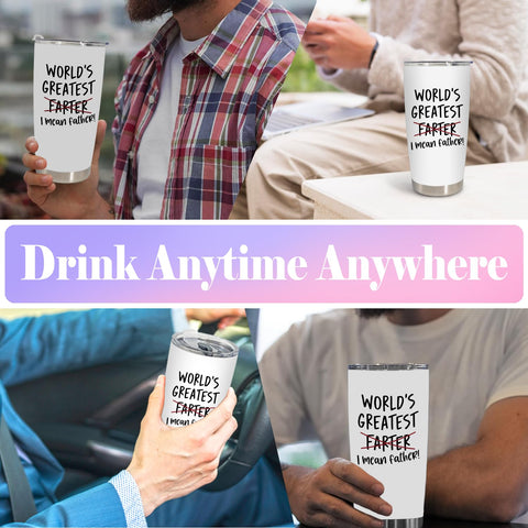 BEHIFL double-wall insulated tumbler keeps drinks cold up to 12 hours or hot up to 6 hours