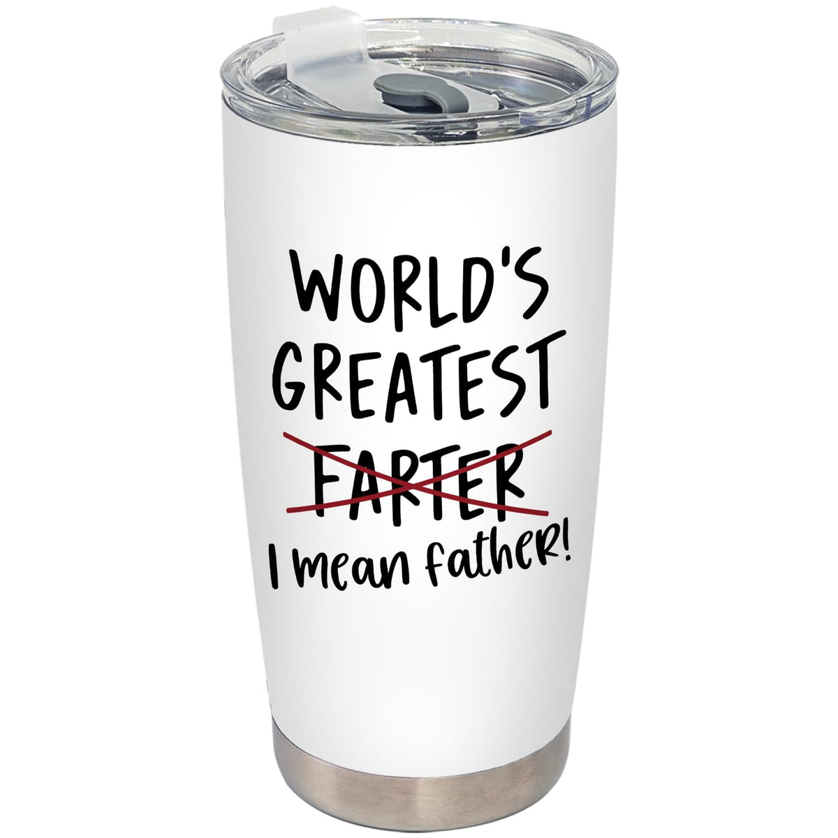 BEHIFL Funny Dad Tumbler with lid and straw for leak-free sipping on the go