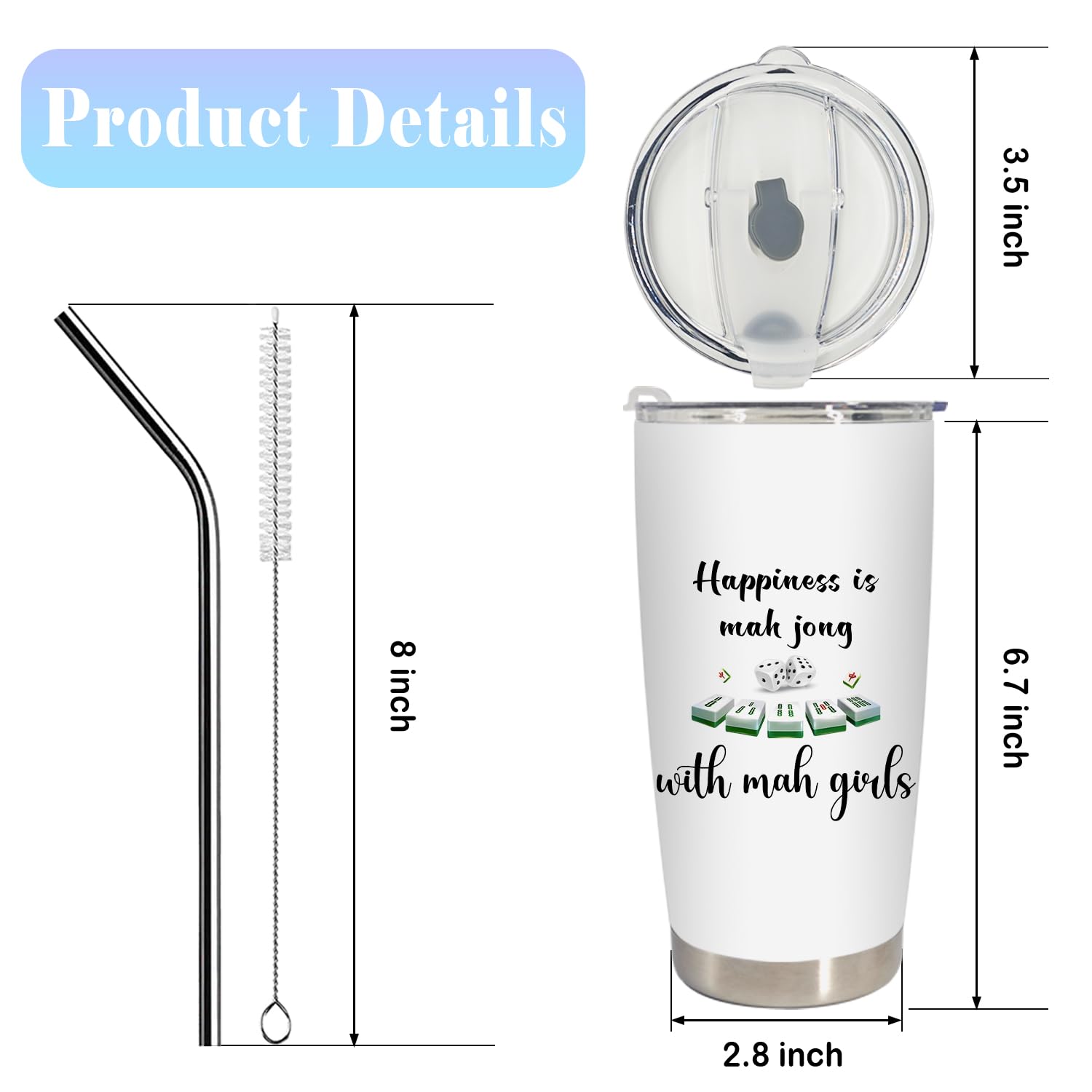 BEHIFL giftable coffee and tea tumbler for work or home.