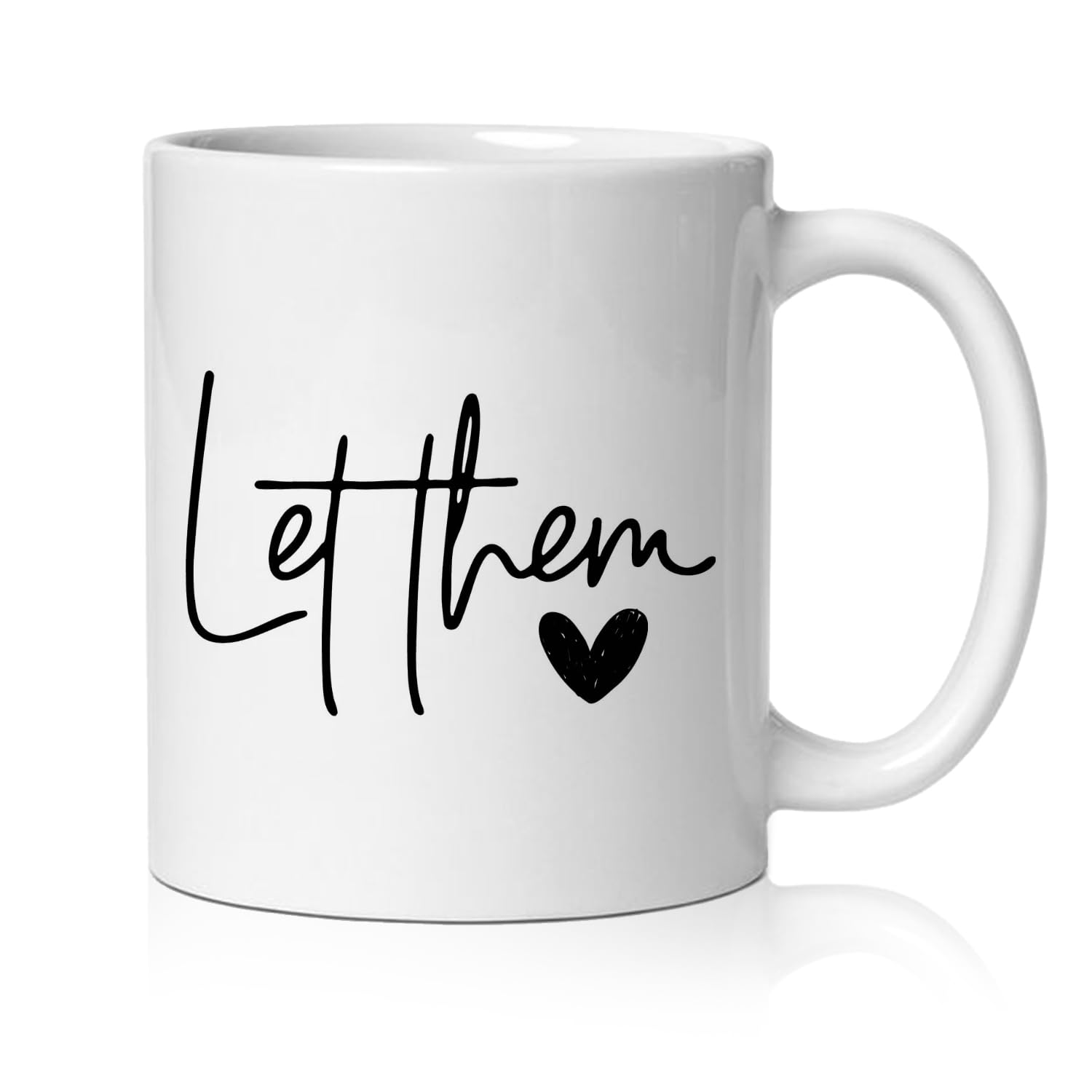 BEHIFL Let Them Inspirational Mug 11oz with vibrant design for daily coffee moments.