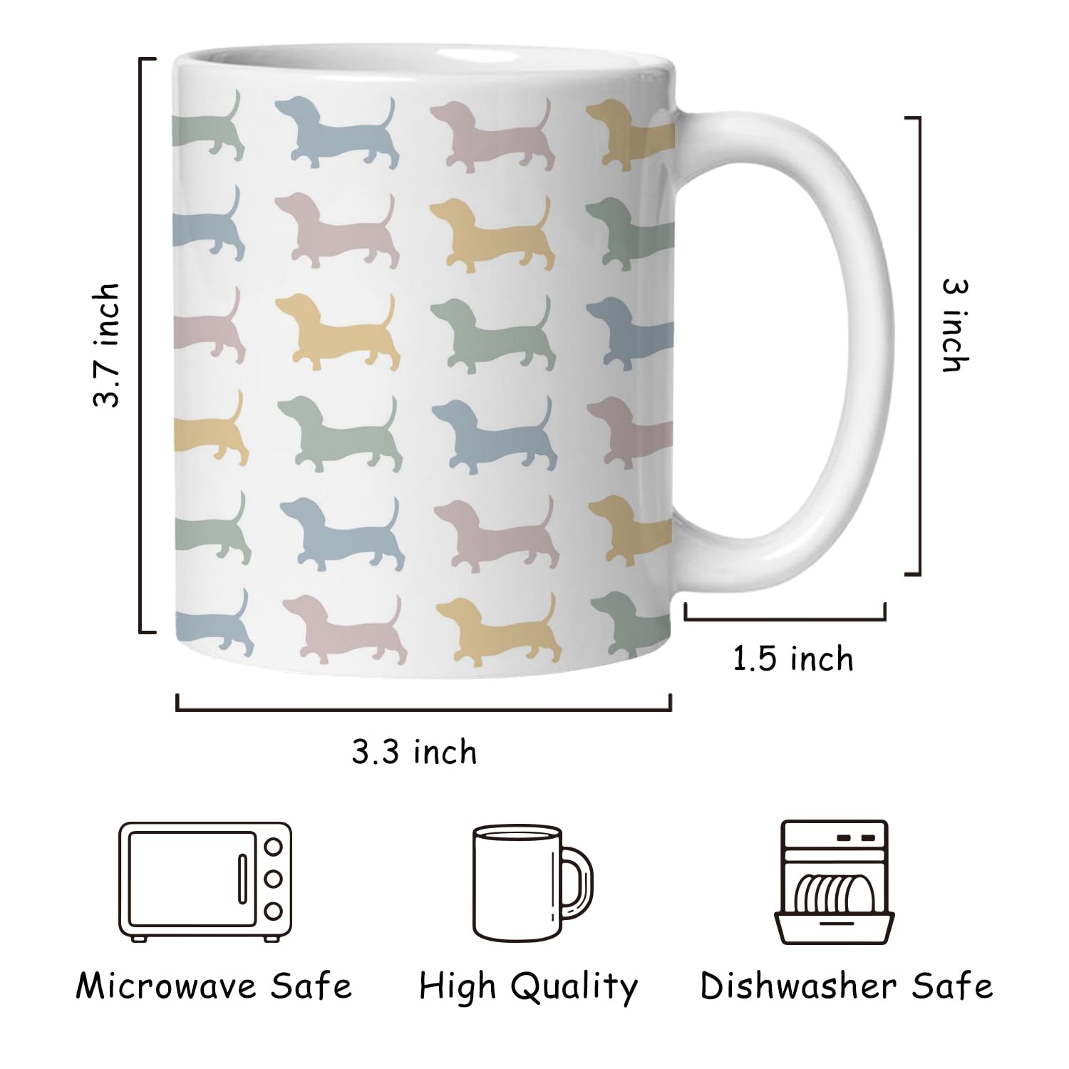 BEHIFL securely packaged dachshund mug arrives safe and crack-free