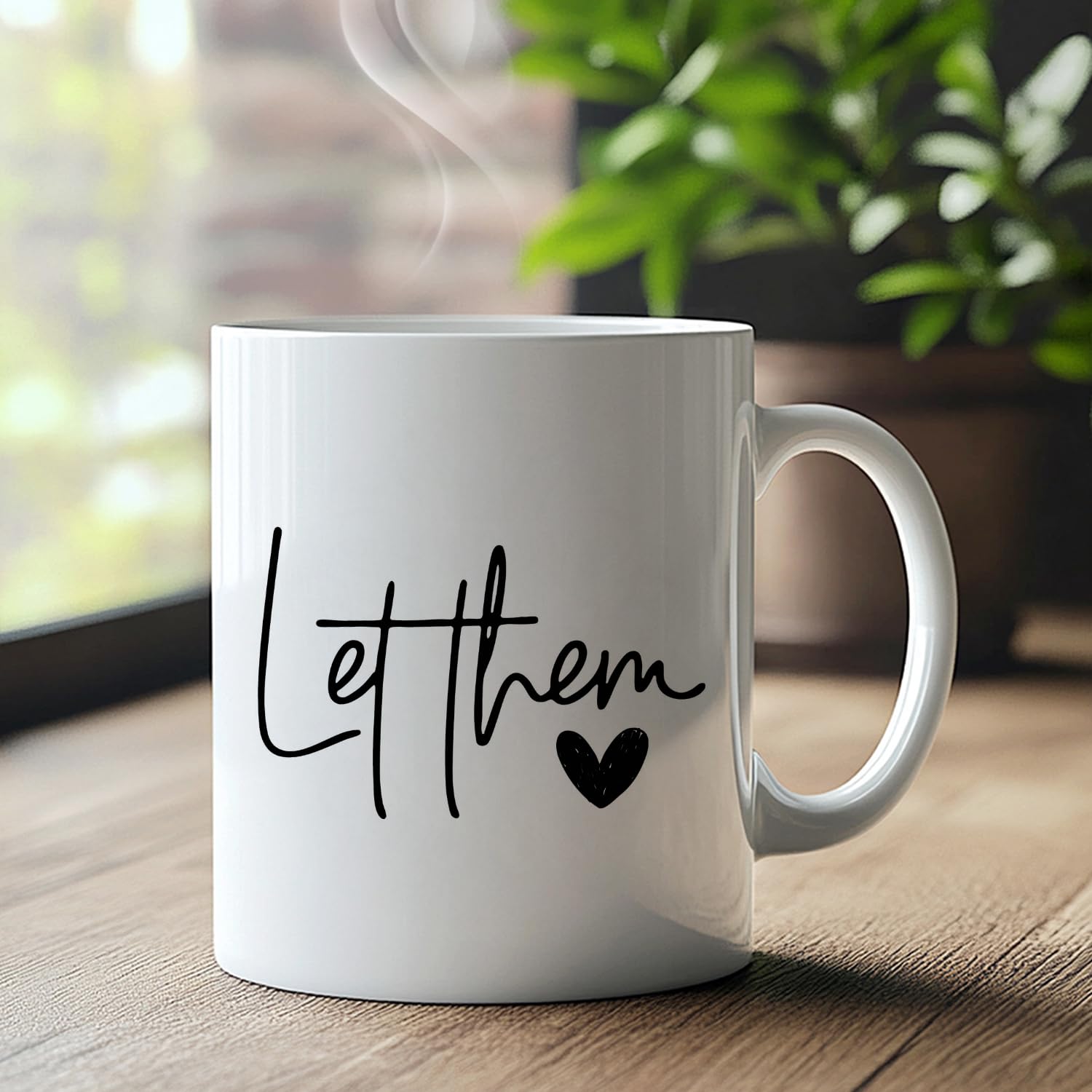 BEHIFL Positive Affirmation Design Mug features fade-resistant print for daily inspiration.