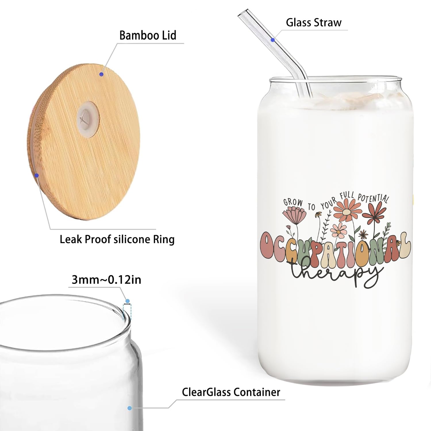 BEHIFL 14oz capacity fits coffee, tea, or smoothies at home, office, or travel