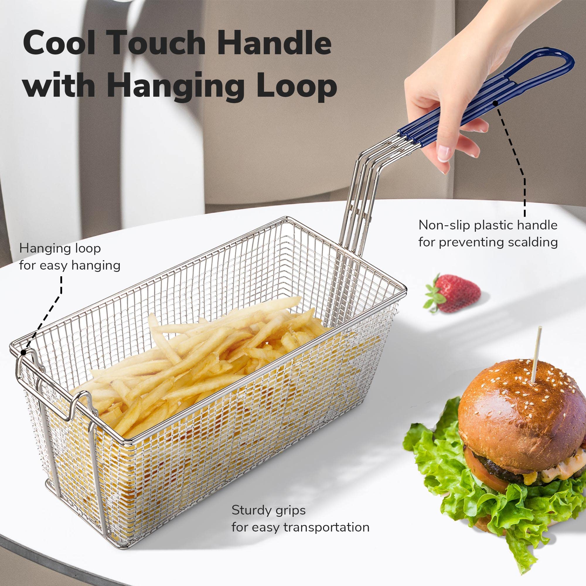 Bei Cheng heavy-duty commercial-grade fryer baskets for busy kitchens.