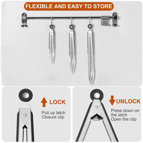 Beieverluck 9-inch tongs ideal for grilling and serving
