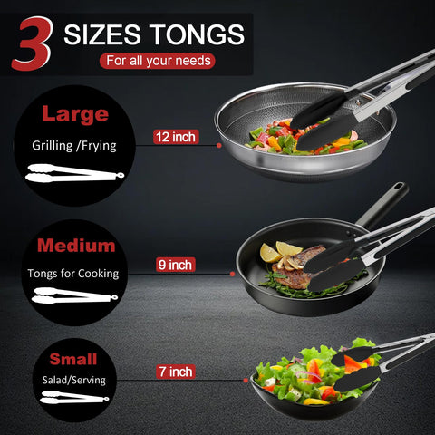 Beieverluck dishwasher-safe silicone tongs for quick cleanup