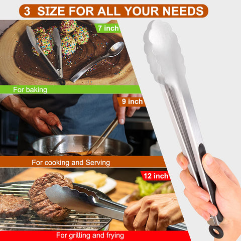 Beieverluck dishwasher-safe tongs for easy cleaning