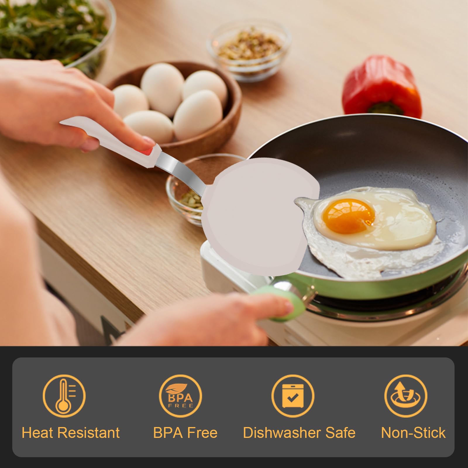 Beijiyi silicone spatula set 3 nonstick surface safe design