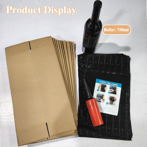 BeiLeiNiceHK 750ml bottle fits standard packaging after inflate to 4.5 x 13 inches.