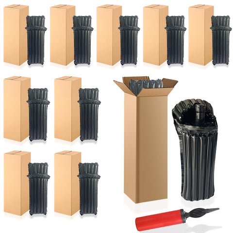 BeiLeiNiceHK wine shipping boxes in a 10-pack protect bottles during transport.