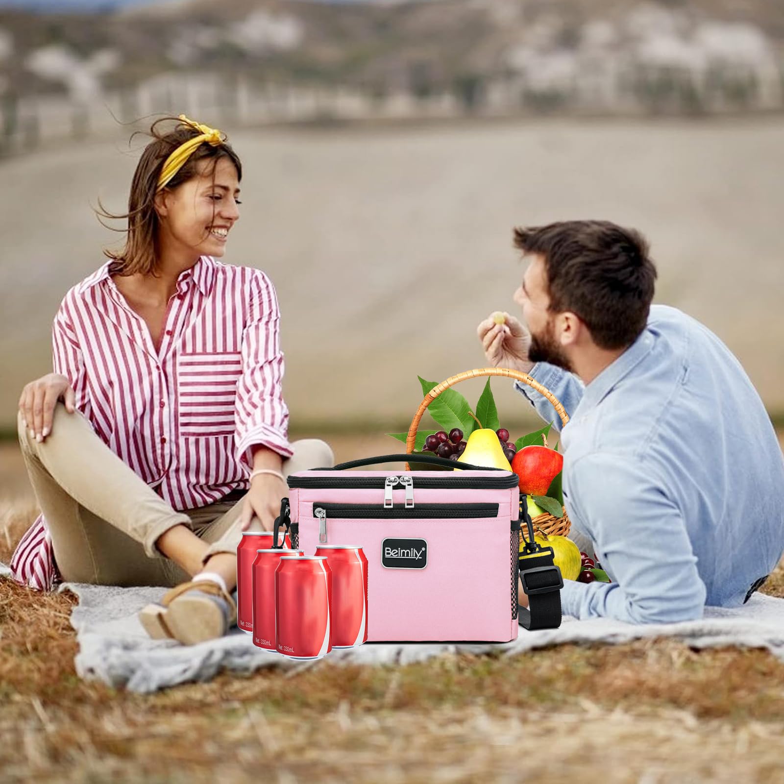 Beimily lunchbag adjustable shoulder strap for comfortable carry