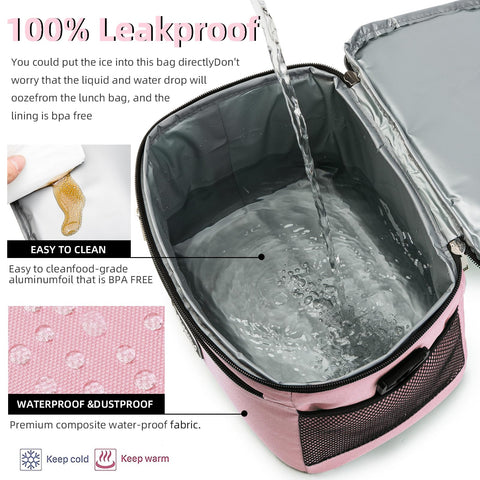 Beimily lunchbag front pocket organizer for napkins and cutlery