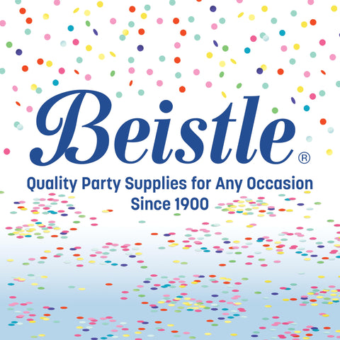 Beistle Red-White-Green Table Skirting self-adhesive for quick setup.