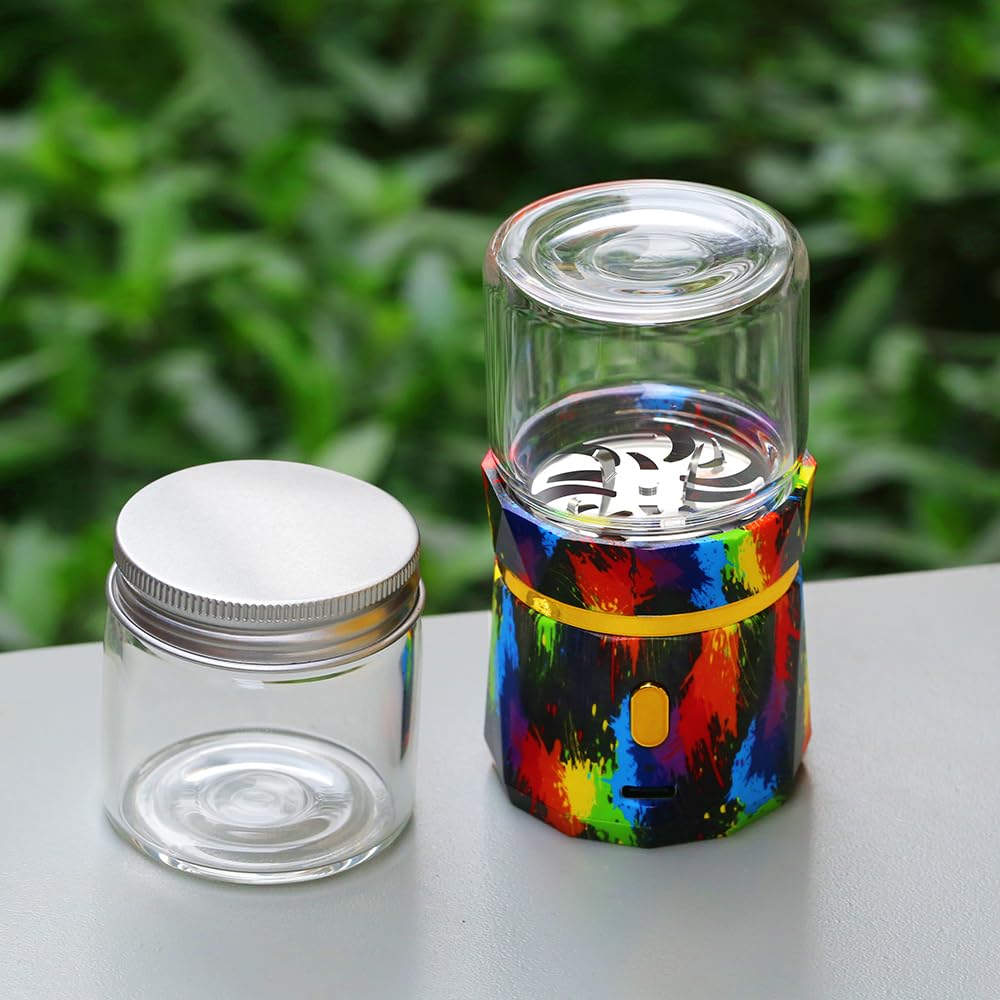 BEIXIFO grinder jar in use grinding spices to a fresh powder