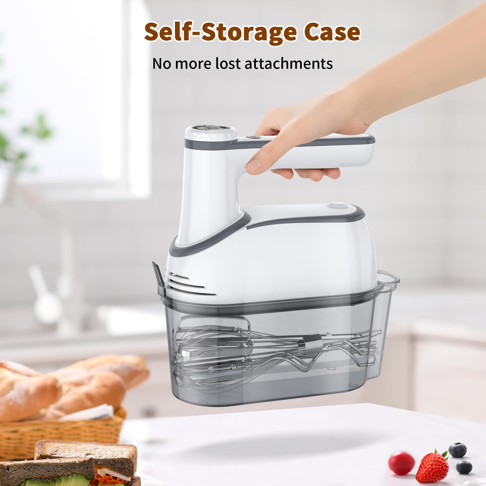 Beizuzu cordless hand mixer USB rechargeable for flexible use.