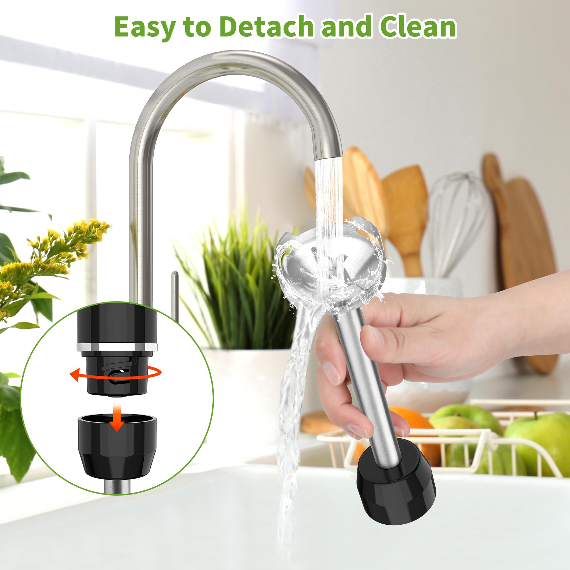 Beizuzu egg whisk attachment for fluffy batters and dressings.