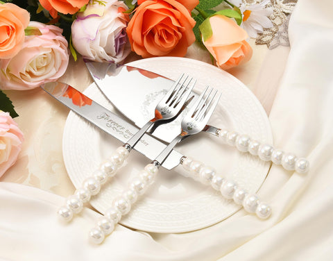 BEKESIN ceramic pearl handle adds luxury to the cake ceremony