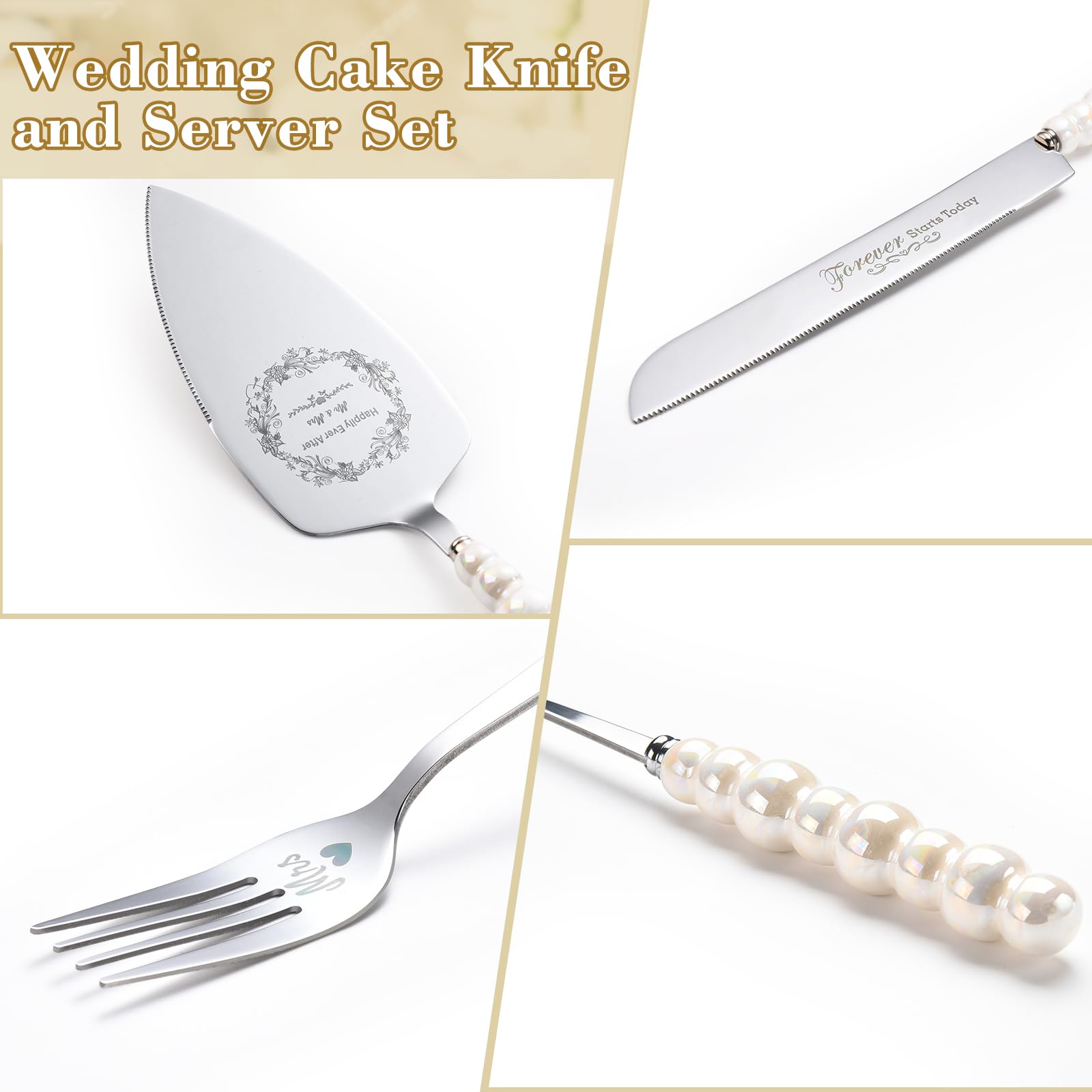 BEKESIN two serving forks labeled Mr and Mrs for a personal touch