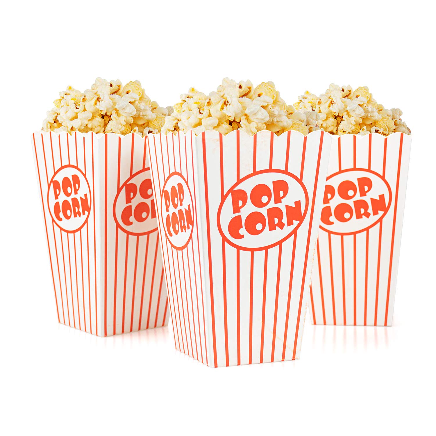 Bekith popcorn box striped red and white side view convenient for party snacks